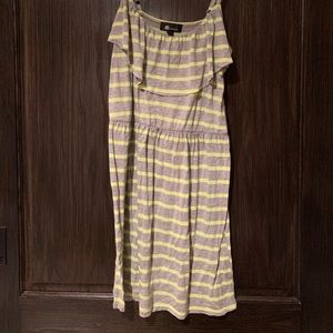 Gray striped dress